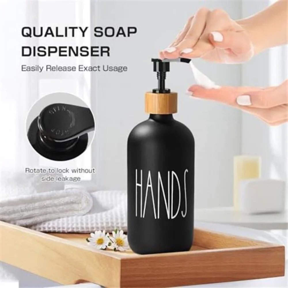 Matte Black Bathroom Accessories Set 5 Pcs Soap Dispenser Toothbrush Holder